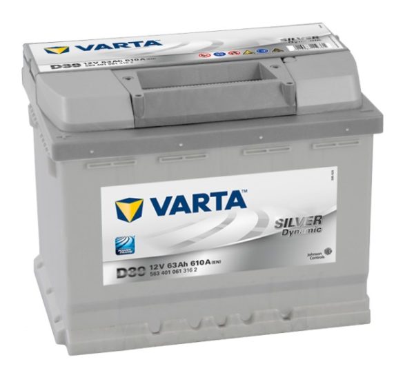 VARTA Silver Dynamic D39 12V 63Ah(c20) 610A(EN) 242x175x190mm 1/1 B13 EAN4016987119761