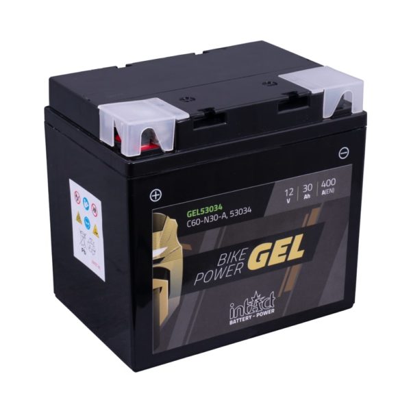 178 x 124 x 166 + - Intact Bike Power GEL 12V 30Ah(c20) 400A(EN) C60-N30-A EAN4250227524384