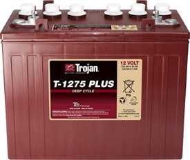 Trojan T1275 LPT 12 V; 120 Ah c5; 150 Ah c20, 327x178x276, LPT-Pol 329x181x272 0/ELPT