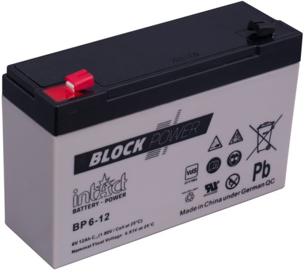Intact Block-Power 6 V 10 AH c20, 151x50x100 = JAUNA PRECE K-BP6-12 EAN4250227551137