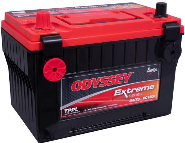 Odyssey 34/78-PC1500, 12V 68Ah C20, 276x178x199 Top A-Pol, US-Pol 3/8", +Pol links