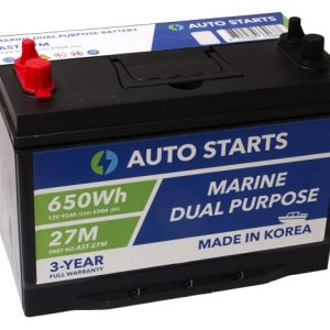 AUTO STARTS MARINE DUAL PURPOSE BATTERY 27M 650Wh 12V 95Ah (c20) 690A (EN) 303x172x200/223 1/1 EAN47