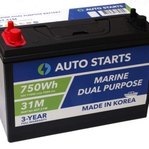 AUTO STARTS MARINE DUAL PURPOSE BATTERY 31M 750Wh 12V 110Ah (c20) 750A (EN) 330x172x217/238 1/1 EAN4