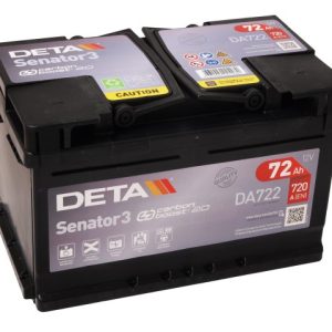 DETA SENATOR 3 DA722 12V 72Ah 720A(EN) 278x175x175 0/1 EAN3661024024280