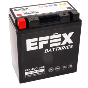 150 x 87 x 160, + -, EFEX HIGH CAPACITY AGM 12V 18AH 270A EFX-20CH-BS YTX20CH-BS