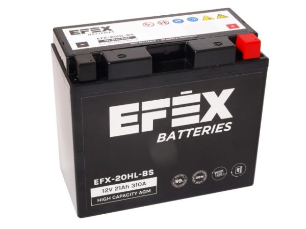 175 x 87 x 155, - +, EFEX HIGH CAPACITY AGM 12V 21AH 310A EFX-20HL-BS YTX20HL-BS