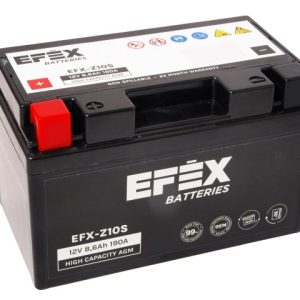 150 X 87 X 94, + -, EFEX HIGH CAPACITY AGM 12V 8.6AH 190A EFX-Z10S YTZ10-S EAN4751039330625