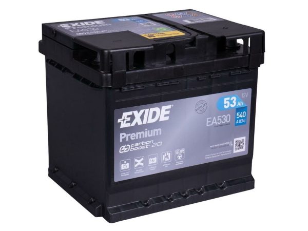 EXIDE PREMIUM EA530 12V 53Ah 540A(EN) 210x175x190 0/1 EAN3661024034203