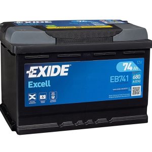 EXIDE EXCELL EB741 12V 74Ah 680A(EN) 278	x175x	190 1/1 EAN3661024034562