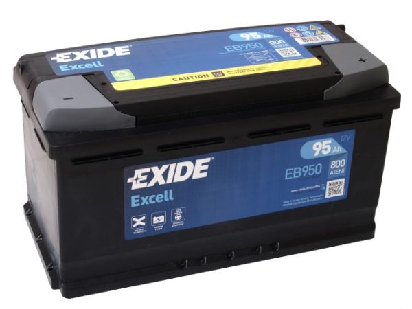 EXIDE EXCELL EB950 12V 95 Ah 800A( EN) 353x 175x 190 0/1 EAN3661024034586