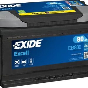 EXIDE EXCELL EB802 12V 80Ah 800A(EN) 315x175x175 0/1 EAN3661024034654
