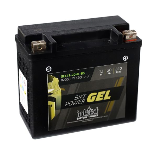 175 x 87 x 155 - + Intact Bike Power GEL 12V 20Ah(c20) 310A(EN) CTX20HL-BS EAN4250227554923