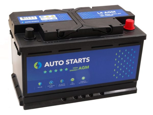 AUTO STARTS HIGH ENERGY AGM 12V 80Ah, 800A (EN) 315x175x190 0/1 EAN4751039330731