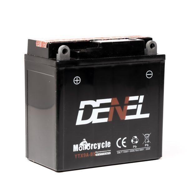 136 x 76 x 140, + -, DENEL AGM 12V 9AH YTX9A-BS (50914, YB9-B, 12N9-4B-1) EAN5000090019208