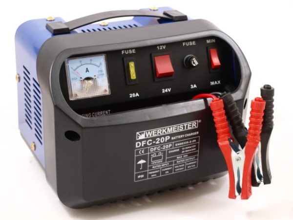 Lādētājs WERKMEISTER DFC-20P, 230V, 12V/24V, 12A, 55-180Ah