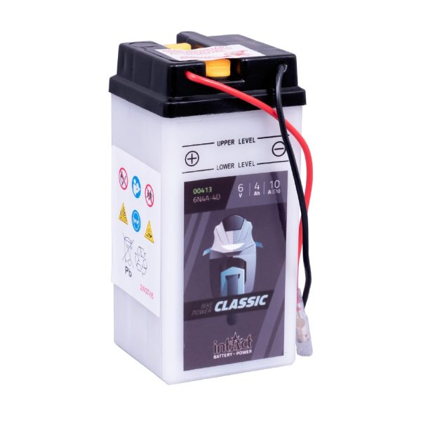 58 x 62 x 131 + - Intact Bike Power 6V 4Ah(c20) 10A(EN) 6N4A-4D EAN4250227522236