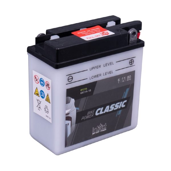 122 x 62 x 132 - + Intact Bike Power 6V 11Ah(c20) 80A(EN) 6N11A-1B 6N11A-1B EAN4250227522328
