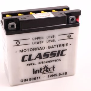 138 x 61 x 131 - + Intact Bike Power 12V 5,5Ah(c20) 40A(EN) 12N5.5-3B LI-01 EAN4250227522434