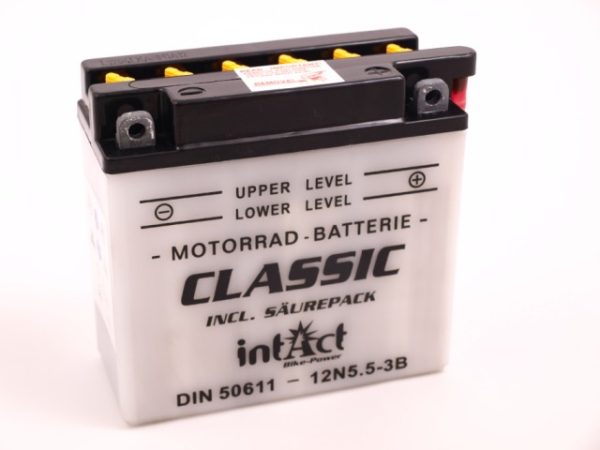 138 x 61 x 131 - + Intact Bike Power 12V 5,5Ah(c20) 40A(EN) 12N5.5-3B LI-01 EAN4250227522434