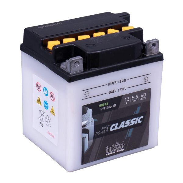 103 x 90 x 114 - + Intact Bike Power 12V 5,5Ah(c20) 40A(EN) 12N5.5A-3B EAN4250227522311