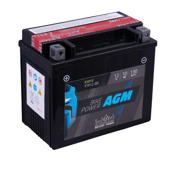 150 x 87 x 132 + - Intact Bike Power AGM 12V 10Ah(c20) 130A(EN) CTX12-BS LI-04 GEL12-12-BS EAN425022