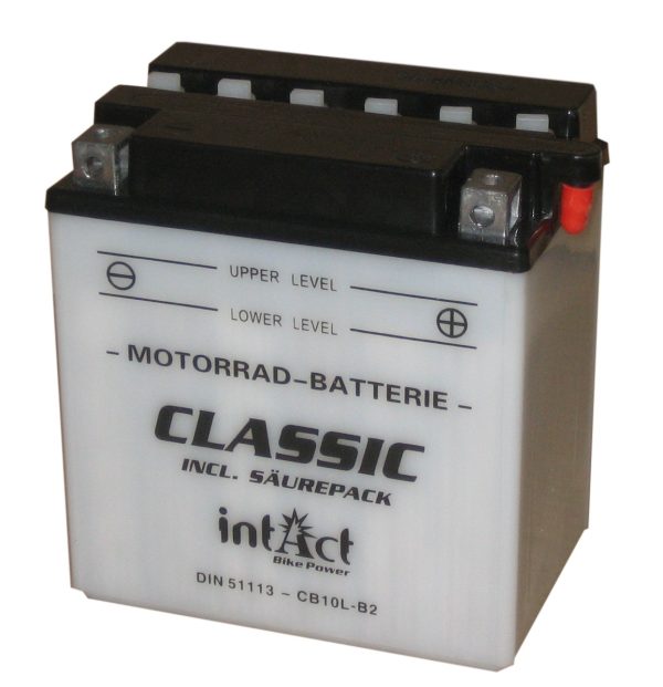 136 x 91 x 146 - + Intact Bike Power 12V 11Ah(c20) 90A(EN) CB10L-B2 EB10L-B2 EAN4250227522403