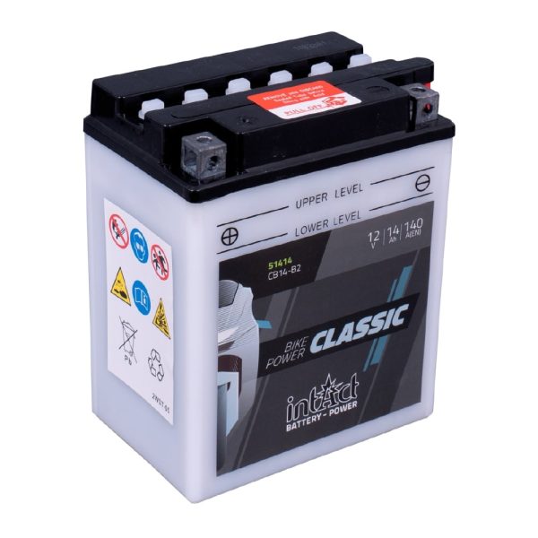 135 x 91 x 167 + - Intact Bike Power 12V 14Ah(c20) 140A(EN) CB14-B2 LI-03 EB14-B2 81401 EAN425022752