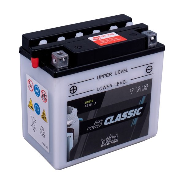 162 x 92 x 167 + - Intact Bike Power 12V 16Ah(c20) 160A(EN) CB16B-A LI-05 EAN4250227522427