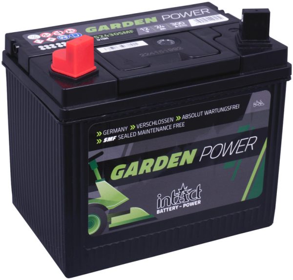 196 x 130 x 184, + -, Intact Garden Power SMF 12 V 24Ah (c20) 300 A(EN) GUG EAN4250227553179