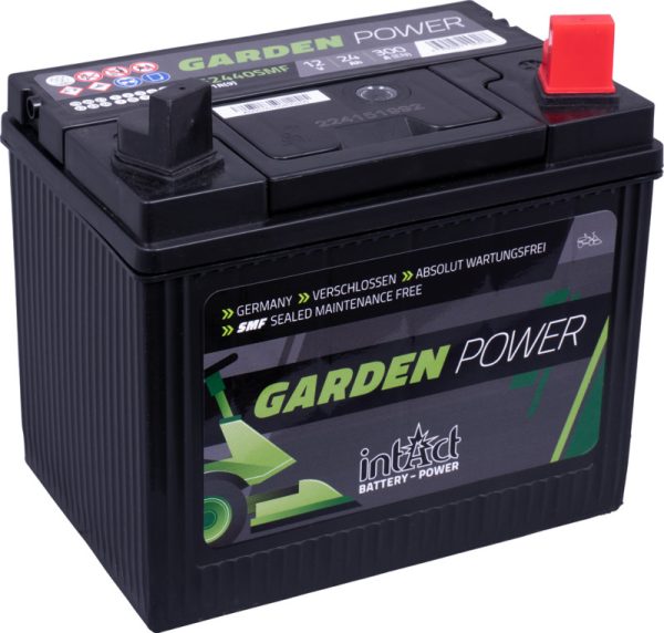 196 x 130 x 184, - +, Intact Garden Power SMF 12 V 24Ah (c20) 300 A(EN) GUG EAN4250227553186