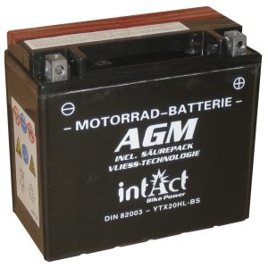 175 x 87 x 155 - + Intact Bike Power AGM 12V 20Ah(c20) 310A(EN) CTX20HL-BS EAN4250227523202