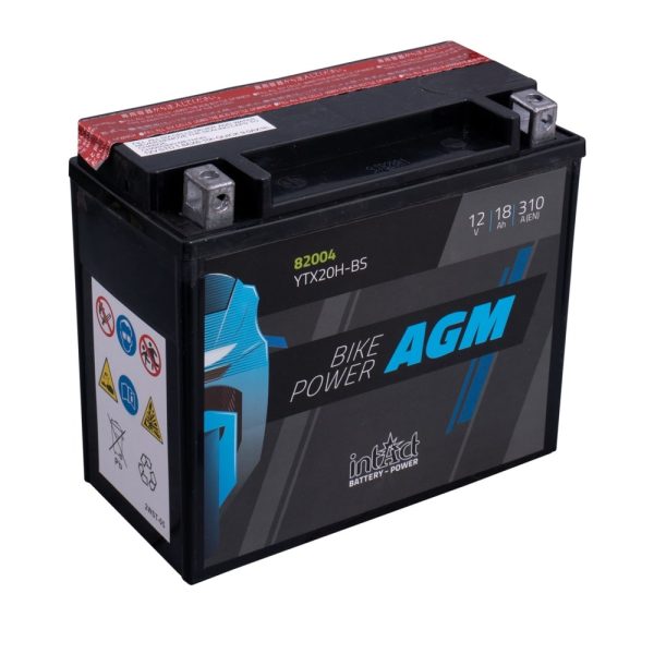 175 x 87 x 155 + - Intact Bike Power AGM 12V 18Ah(c20) 310A(EN) CTX20H-BS EAN42502275232