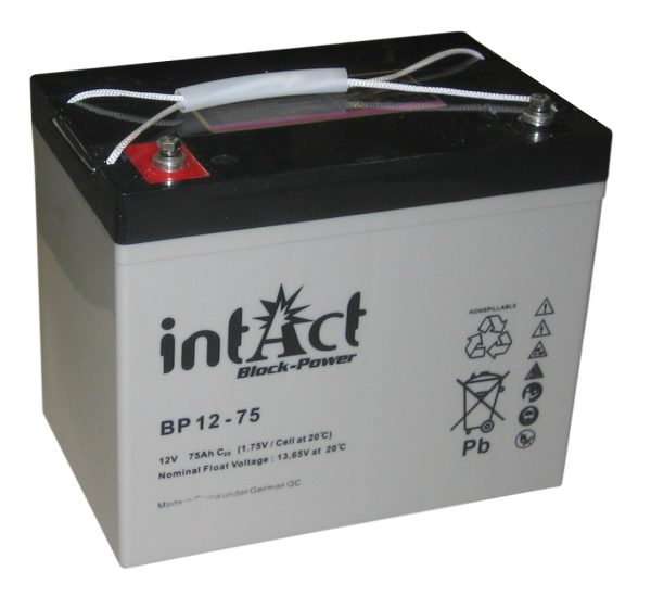 Intact Block-Power 12 V 75Ah (c10) 260x170x210 1/F-M6 EAN4250227551328