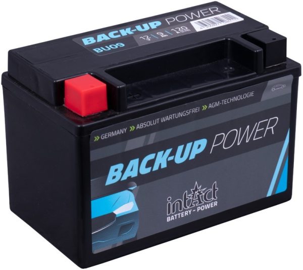 Intact Back-Up-Power 12 V 9Ah (c20) 120 A(EN) 150x87x105 1/skrūvju sav. EAN4250227526111