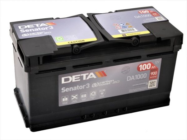 DETA SENATOR3 DA1000 12V 100Ah 900A(EN) 353x175x190 0/1 EAN3661024024259