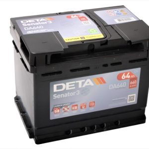DETA SENATOR3 DA640 12V 64Ah 640A(EN) 242x175x190 0/1 EAN3661024024228