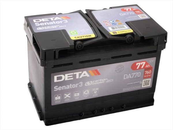 DETA SENATOR3 DA770 12V 77Ah 760A(EN) 278x175x190 0/1 EAN3661024024242