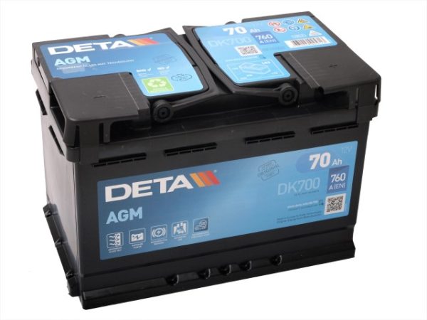 DETA START-STOP AGM DK700 12V 70Ah 760A(EN) 278x175x190 0/1 EAN3661024025713