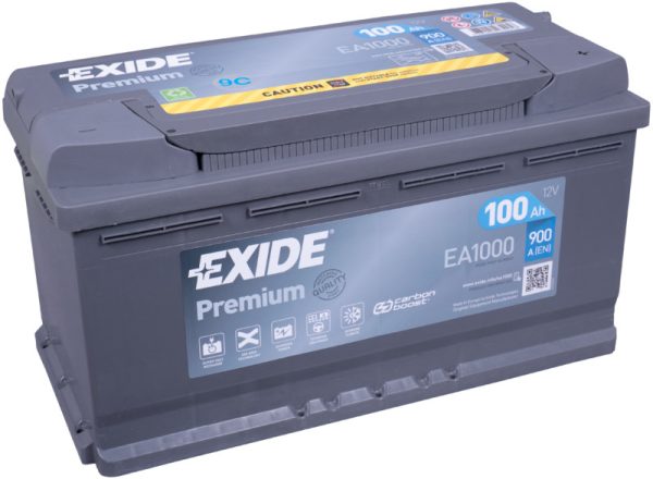 EXIDE PREMIUM EA1000 12V 100Ah 900A(EN) 353x175x190 0/1 EAN3661024034258