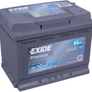 EXIDE PREMIUM EA640 12V 64Ah 640A(EN) 242x175x190 0/1 EAN3661024034227