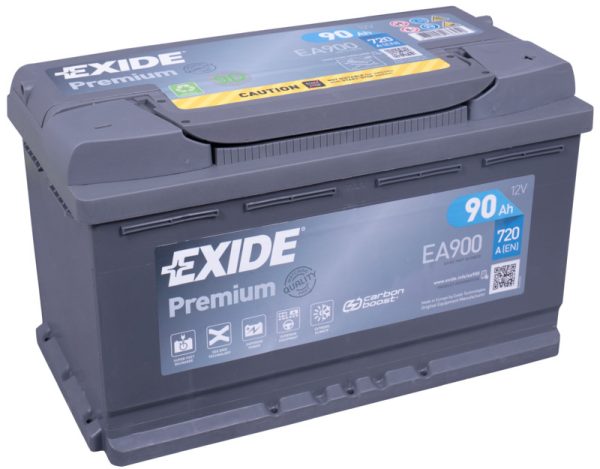 EXIDE PREMIUM EA900 12V 90Ah 720A(EN) 315x175x190 0/1 EAN3661024036450