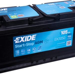 EXIDE START-STOP AGM EK1050 12V 105Ah 950 A(EN) 392x175x190 0/1 EAN3661024036504