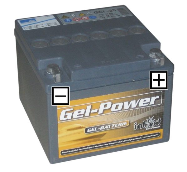 Intact Gel-Power 12 V 22Ah (c5), 25Ah (c20), 27Ah (c100) 167x176x126 0/G-M5 IZPĀRDOŠANA EAN425022758
