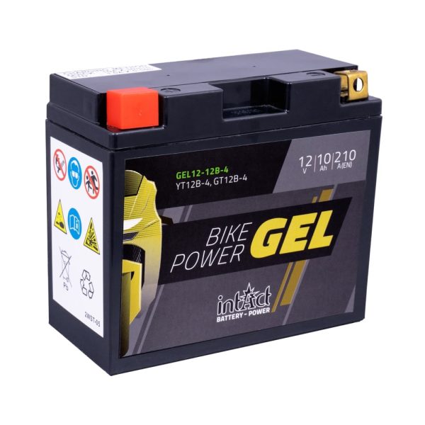 150 x 69 x 130 + - Intact Bike Power GEL 12V 10Ah(c20) 210A(EN) GT12B-4 EAN4250227524223