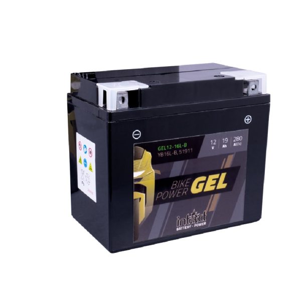 176 x 101 x 156 - + Intact Bike Power GEL 12V 19Ah(c20) 280A(EN) CB16L-B EAN4250227524308
