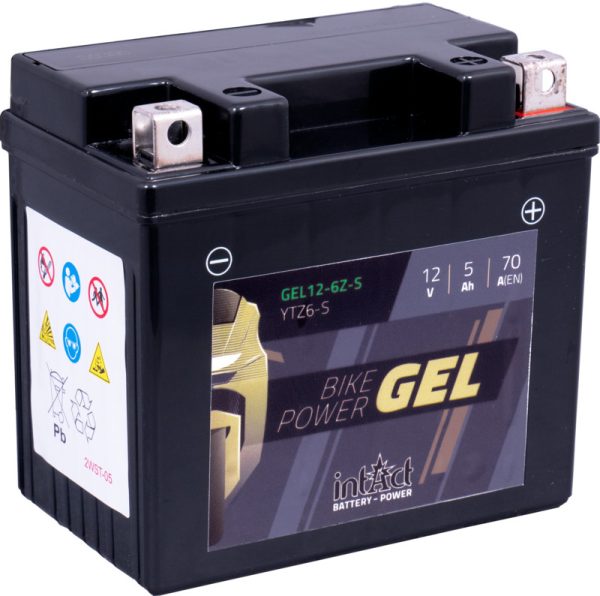 113 x 70 x 105 - + Intact Bike Power GEL 12V 5Ah(c20) 70A(EN) CTZ6-S EAN4250227524070