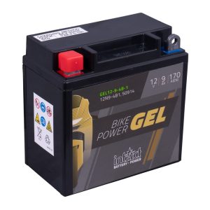 136 x 76 x 140 + - Intact Bike Power GEL 12V 9Ah(c20) 170A(EN) 12N9-4B1 EAN4250227524124