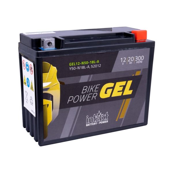 206 x 91 x 164 - + Intact Bike Power GEL 12V 20Ah(c20) 300A(EN) C50-N18L-A IZPĀRDOŠANA EAN4250227524322