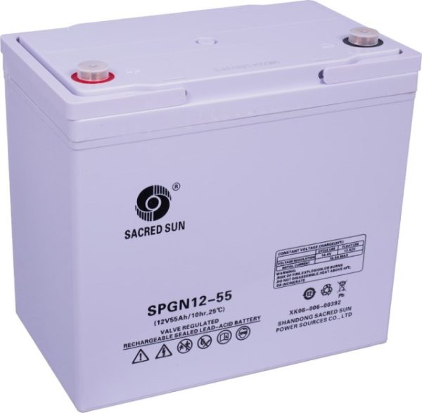 SPGN12-55, (SPG12-215W) AGM, 12V, 55.0Ah c10 228x138x214 1/F-M6