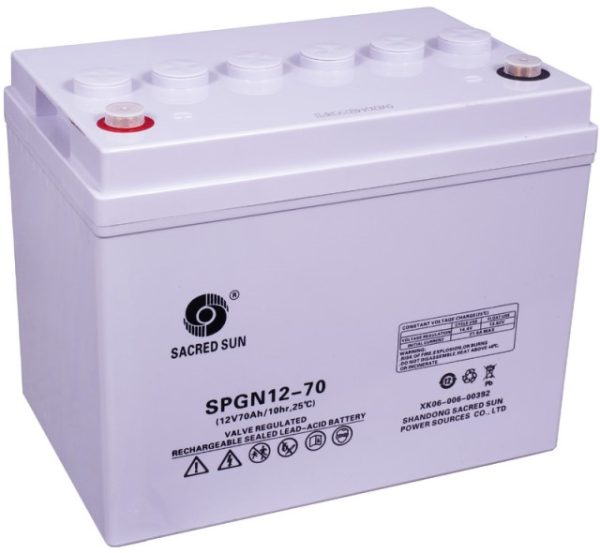 SPGN12-70, (SPG12-255W) AGM, 12V, 70.0Ah c10 261x171x217 1/F-M6